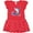 Red with Polka Dots, variant on Inktastic Fourth of July Shark Surfing Girls Toddler Dress