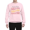 thumbnail image 2 of Wild Bobby, World's Best Bonus Mom Mother's Day Unisex Crewneck Sweatshirt, Light Pink, Small, 2 of 6