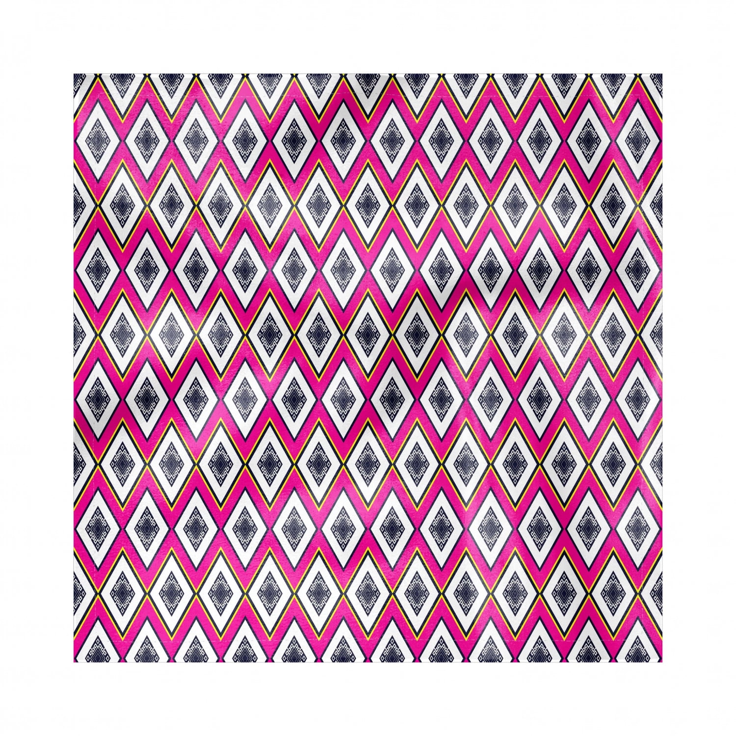 Geometric Napkins Set of 4, Rhombus Pattern with Motifs Batik Pattern