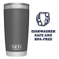 thumbnail image 4 of Vaso YETI Rambler de 20 oz, acero inoxidable, aislado al vacío con tapa MagSlider, carbón, 4 of 5
