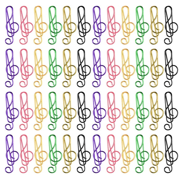 MIANGASTORE 75 Pcs Clip de Document en Forme de Note de Musique Décoratif Clip en Métal Robuste Fourniture de Bureau