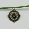thumbnail image 4 of 20pcs Alloy Compass Shape Pendants Charms DIY Jewelry Making Accessory for Necklace Bracelet (Bronze), 4 of 8