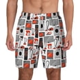 thumbnail image 2 of Goofa Modern Life Printed Men's Swim Trunks Board Shorts Quick Dry Mens Swimming Trunks with Compression Liner,Breathable Fit Hawaii Beach Shorts-Medium, 2 of 9