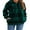 Dark Green, variant on Christmas Womens Sherpa Pullover Fuzzy Fleece Oversized Warm Pullover Hoodies with Pockets Shermie