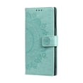 thumbnail image 5 of Allytechgroup Flip Cover Case for Samsung Galaxy S24 Ultra, Mandala Embossed Stand Cards Holder Folio Shockproof Hand Wrist Phone Case for Galaxy S24 Ultra, Green, 5 of 6