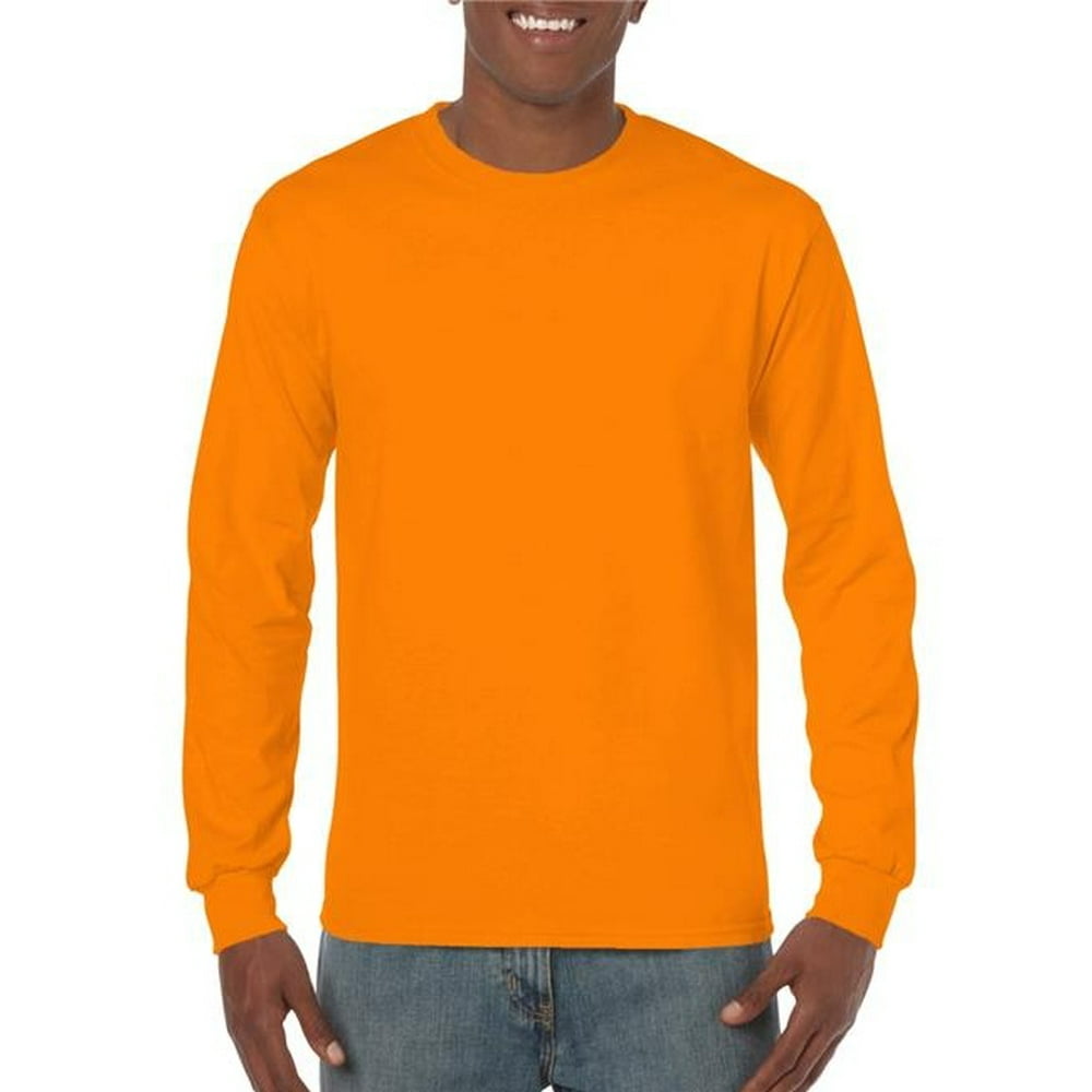 Gildan Gildan G5400Safety OrangeXL Heavy Cotton Adult Long Sleeve