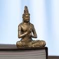 thumbnail image 5 of Handcrafted Vairocana Buddha Statue Vintage Brass 2.64in Wisdom & Serenity Unique Gift for Meditation Space, 5 of 11