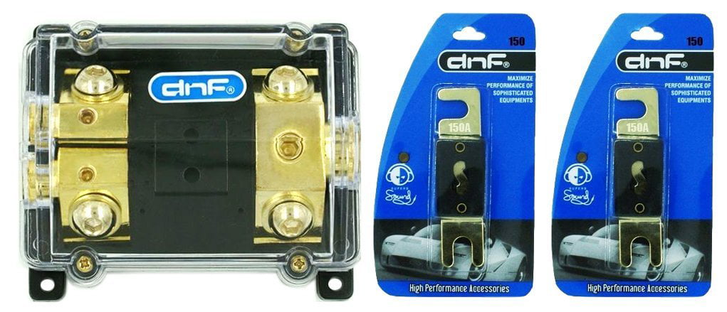 DNF ANL Fuse Holder 1-Hole In & 2-Hole Out 0/2/4 Gauge FREE 2 PCS. 120 AMP ANL FUSE 