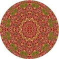 thumbnail image 1 of Ahgly Company Indoor Round Patterned Papaya Orange Area Rugs, 7' Round, 1 of 6