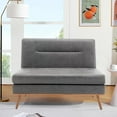 thumbnail image 5 of Yongqiang Small Loveseat Sofa Settee  with Back Upholstered Banquette for Kitchen Dining Room Living Room  Seating Restaurant Booth Grey Faux Leather, 5 of 8