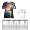 thumbnail image 2 of Lighthouse Sunrise Coast Scenery Pale Blue Tan T Shirts Basic T-Shirt Short Sleeve Ladies Tee Shirt Summer Graphic Clothing, 2 of 6