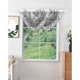 thumbnail image 2 of Eucalyptus Grey Sheer Waterfall Valance Curtains for Window, Vintage Bottle Succulents Flower Stripes Rod Pocket Sheer Topper Swag Curtains for Living Room, Kitchen 38.5"W x 47.2"L, 1 Panel, 2 of 7