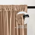 thumbnail image 2 of Blush Beige Velvet Curtains Thermal Insulated Blackout Curtain Drapes for Bedroom Living Room Darkening 96 Inches Long Curtains Panels Rod Pocket Set of 2, 2 of 5