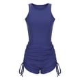 thumbnail image 5 of Finelylove Shorts Set For Women Rugby Shorts Pleated High Waist Rise Solid Blue XL, 5 of 8