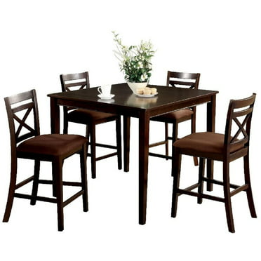 Coviar Dining Room Counter Table Set Of, Coviar Dining Room Table And Chairs With Bench Set Of 6 Brown