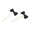 thumbnail image 2 of 3x20 Pieces Glitter Paper Bowknot Cake Topper Birthday Party Cake Decor Black, 2 of 5