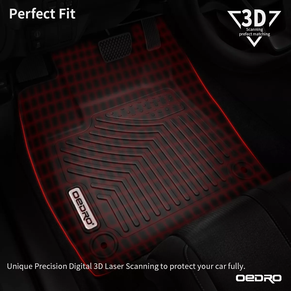 RVNI Floor Mats for 2018-2024 BMW X3 for BMW X3 30i M40i X3M, Only for Car Without Spare tire TPE All Weather Floor Liners (NOT fit X3 30e)