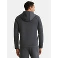 thumbnail image 3 of Athletic Works Men's and Big & Tall Fusion Double Knit Full Zip Hooded Sweatshirt Jacket, Sizes S-5XL, 3 of 5