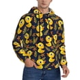 thumbnail image 2 of Kdxio Ducks Print Mens Casual Hooded Collar Drawstring Hoodies Pullover Sweatshirts Casual Long Sleeve Shirts-XX-Large, 2 of 7