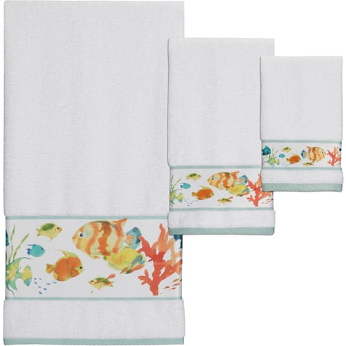 Creative Bath Rainbow Fish 3pc Towel Set, MultiColor