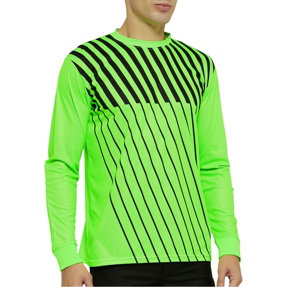 TOPTIE Long Sleeve Soccer Goalkeeper Jersey with Sponge Protector for