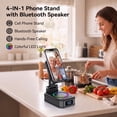 thumbnail image 5 of Cillso Phone Stand with Bluetooth Speaker, Gifts for Men Women, Foldable Adjustable Desktop Phone Holder with HD Stereo Sound & LED Lights, 4-in-1 Tech Gadget Compatible with iPhone, Android & iPad, 5 of 9