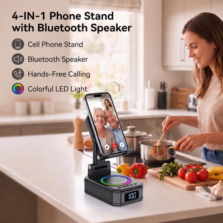 Cillso Phone Stand With Bluetooth Speaker & LED Lights photo 4