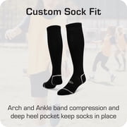 Athletics Works Soccer Socks, Black Unisex Small Youth 10-4.5, 2 pack