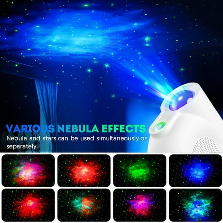 

HMKMYI The Perfect Christmas Gift: Stunning Star Projector Night Light with Built-in Bluetooth Music Speaker and Timer - Ideal for Creating a Relaxing Atmosphere at Home or in the Office