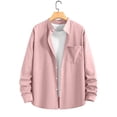 thumbnail image 2 of Mrmaere Men's UPF 50+ Sun Protection Button Down Shirt Long Sleeve Casual Outdoor Hiking Top Pink M, 2 of 8
