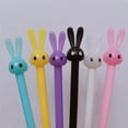thumbnail image 1 of 4pcs Creative Cartoon Long Ears Rabbit Gel Pen Long Signature Pen Student Stationery Supplies, 1 of 5