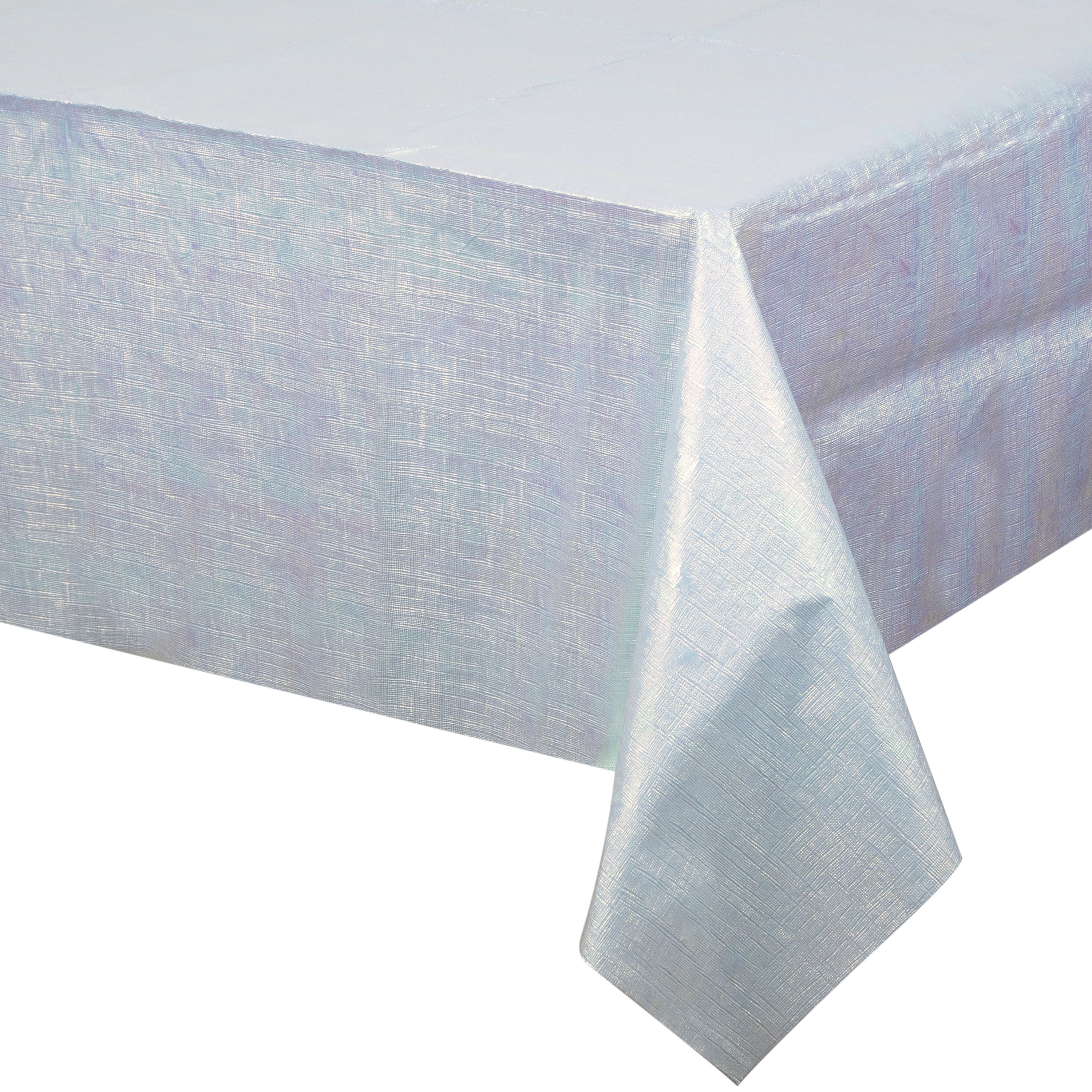 Way To Celebrate Blue Iridescent 54 X 102 Plastic Tablecloth Walmartcom Walmartcom