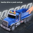 thumbnail image 5 of Dump Trucks for Boys Age 3 4 5 6 7 Large Dump Truck Toy with Lights, Sounds, Blue Toddler Friction Powered Truck Vehicle Toy for Boys Girls Birthday Gifts, 5 of 13