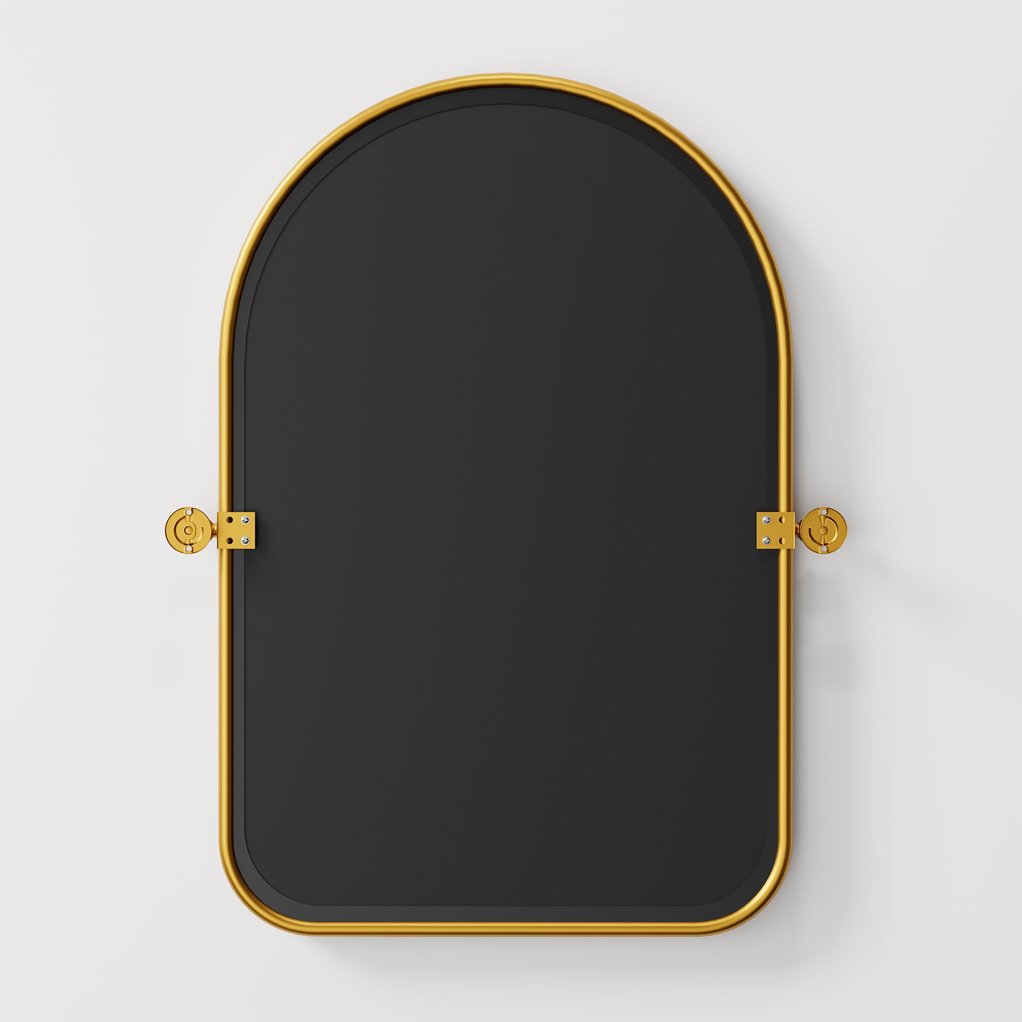 14"x9" Modern Iron Frame Arched Round Angle Wall Mirror Wall Mounted Mirror,Gold
