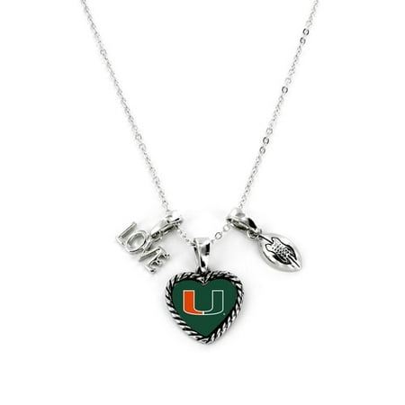 - Miami Hurricanes Necklace Charmed Sport Love Football