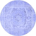 thumbnail image 1 of Ahgly Company Machine Washable Indoor Round Persian Blue Traditional Area Rugs, 8' Round, 1 of 4