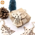 thumbnail image 4 of Adornos colgantes de madera de copos de nieve huecos europeos para árbol de Navidad, decoraciones de fiesta de Navidad, regalo para niños, 6 piezas, 4 of 4