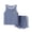 Gray, variant on HAOTAGS Boys Outfit Sets,Print Sleeveless Vest and Elastic Waist Shorts Set Gray Size 2
