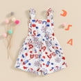 thumbnail image 4 of Okbabeha Toddler Boy Girl 4th Of July Outfits American Flag Ice Cream/Firework Shorts Overalls Jumpsuit Kids Summer Clothes, 4 of 7