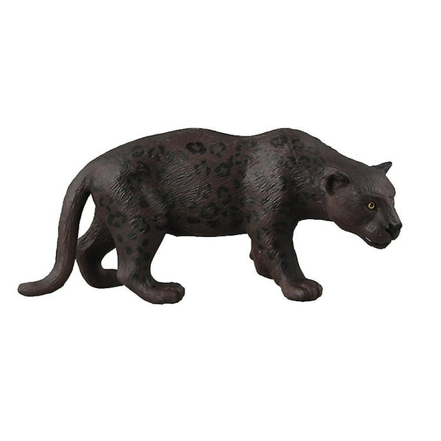 Figura de juguete modelo animal de pantera negra para decoración