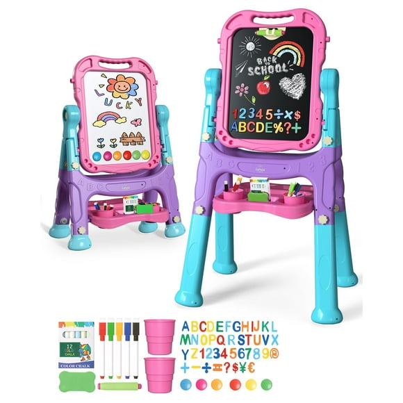 Arte infantil Easel Lehoo Castle 4 en 1 de doble cara con acceso.