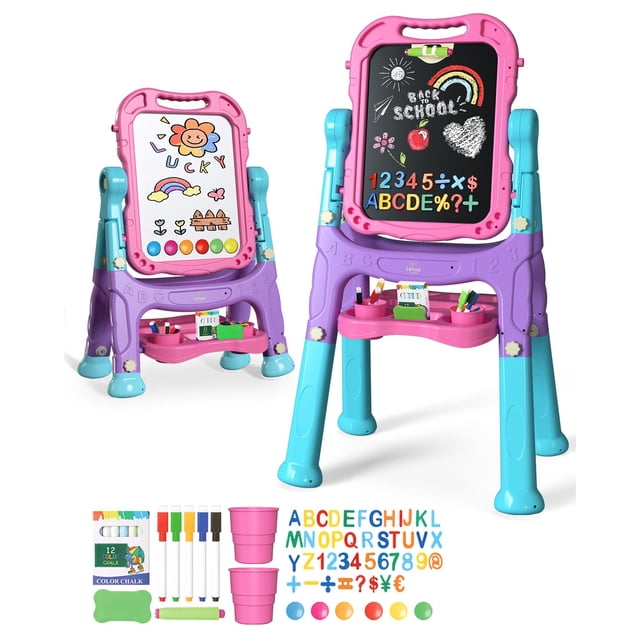 Arte infantil Easel Lehoo Castle 4 en 1 de doble cara con acceso.