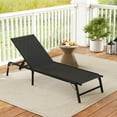 thumbnail image 2 of Costway 2 Pcs Chaises Longues Inclinables Chaise Inclinable de Patio Pliante avec Dossier à 5 Positions Noir, 2 of 9