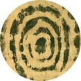 thumbnail image 1 of Ahgly Company Indoor Round Abstract Brown Modern Area Rugs, 6' Round, 1 of 4