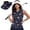 American Flag Star, variant on Womens Sleeveless Golf Shirts with Adjustable Sun Visors for Women 250th Anniversary USA Flag 2 Piece Athletic Tennis Shirts and Sun Hat, Size XS