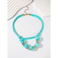 thumbnail image 1 of Exaggerated new handmade beaded wax rope necklace personality fashion multi-color clavicle, 1 of 3