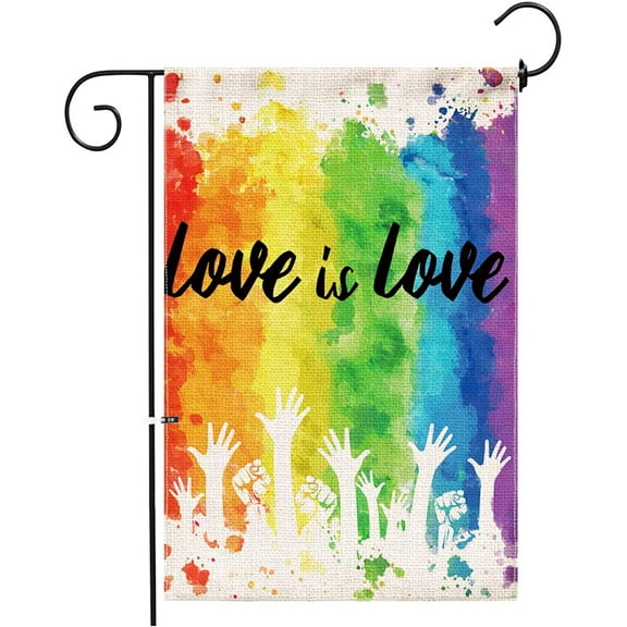 Rainbow Garden Flag Double Sided Pride Gay Pride Lesbian LGBT Flag Yard Outdoor Decoration 12 x 18 Inch