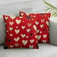 thumbnail image 2 of COMIO Valentines Day Pillow Covers Red Love Heart Holiday Decorative Throw Pillows Romantic Valentine Themed Gifts Pillowcase Cushion Cover Decor for Home Couch Bed Soft 2Pcs White, 2 of 6