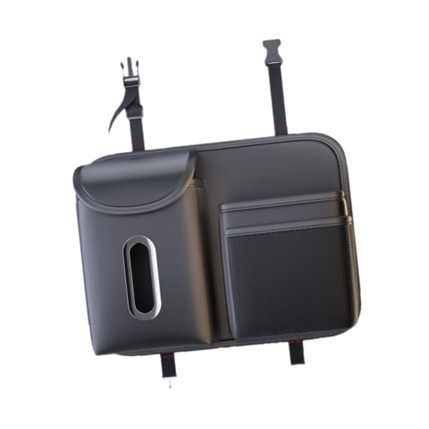 Organizador para asiento trasero de coche, bolsa de almacenamiento para coche, protector impermeable, versátil, para automóvil Negro