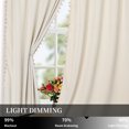 thumbnail image 6 of Haperlare Velvet Curtains 96 inches Long-Pompoms Tasseled Room Darkening Drapes Soft Luxury Privacy Window Curtain for Bedroom and Living Room, Creamy, 2 Panels, 6 of 8